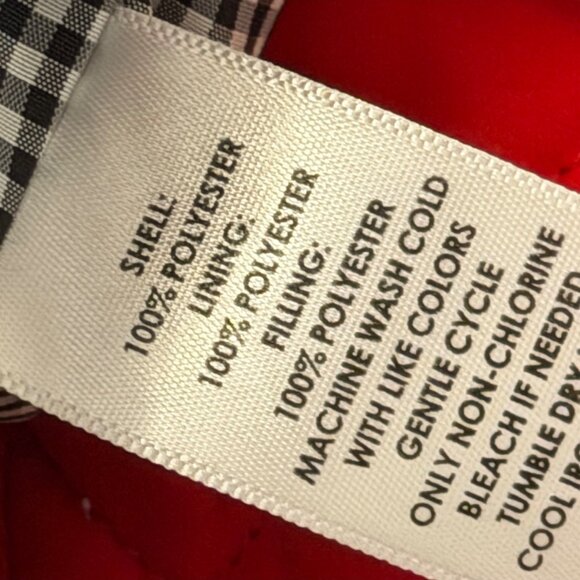 Crown & Ivy Red Quilted Jacket Sz 3X With Gold Zippers & Snaps Jacket - Picture 4 of 12